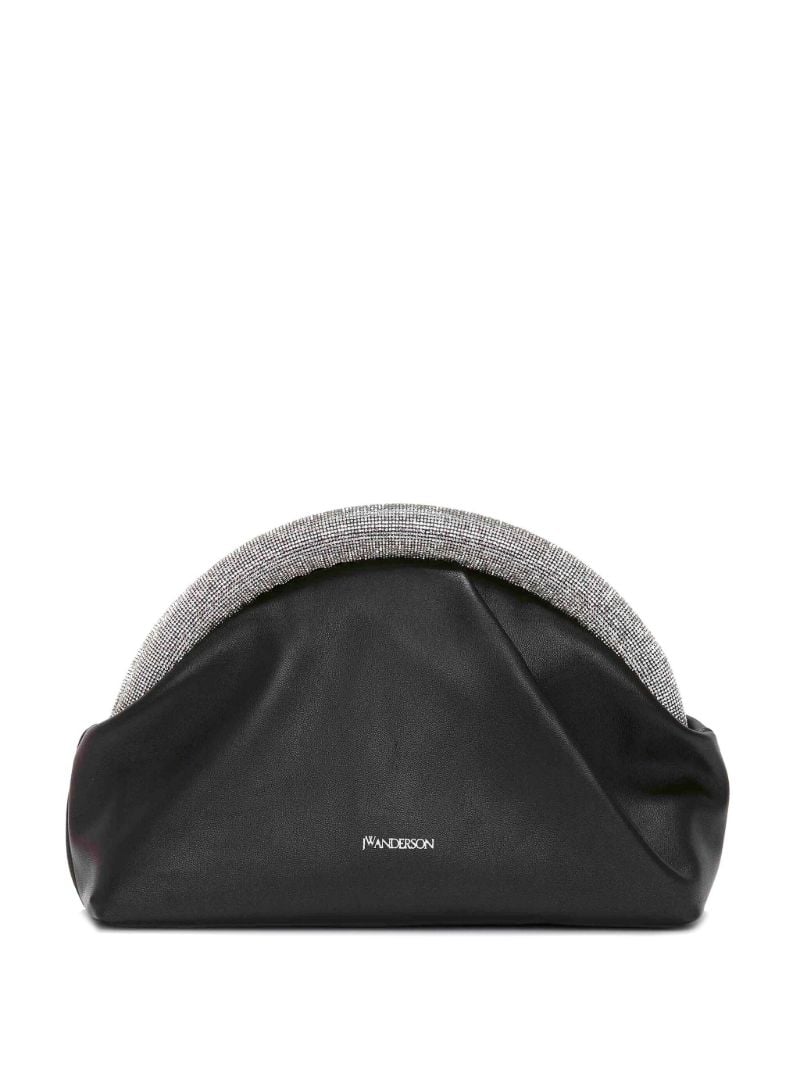 Black Bumper Leather Clutch