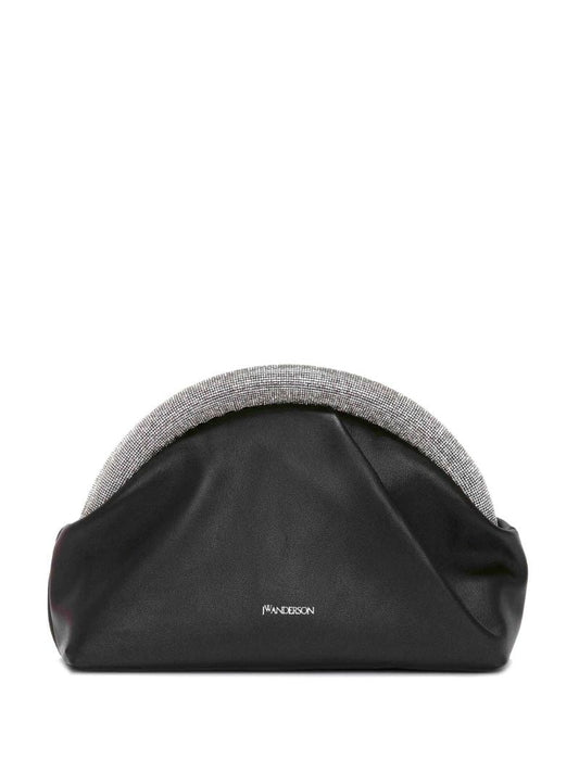 Black Bumper Leather Clutch