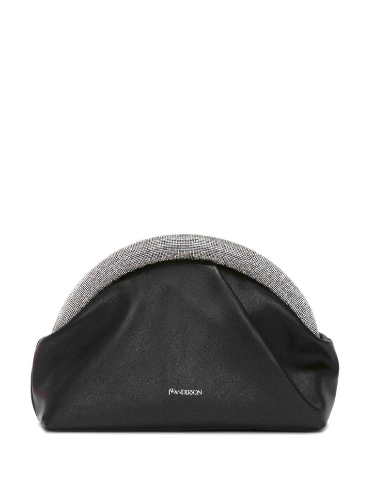 Black Bumper Leather Clutch