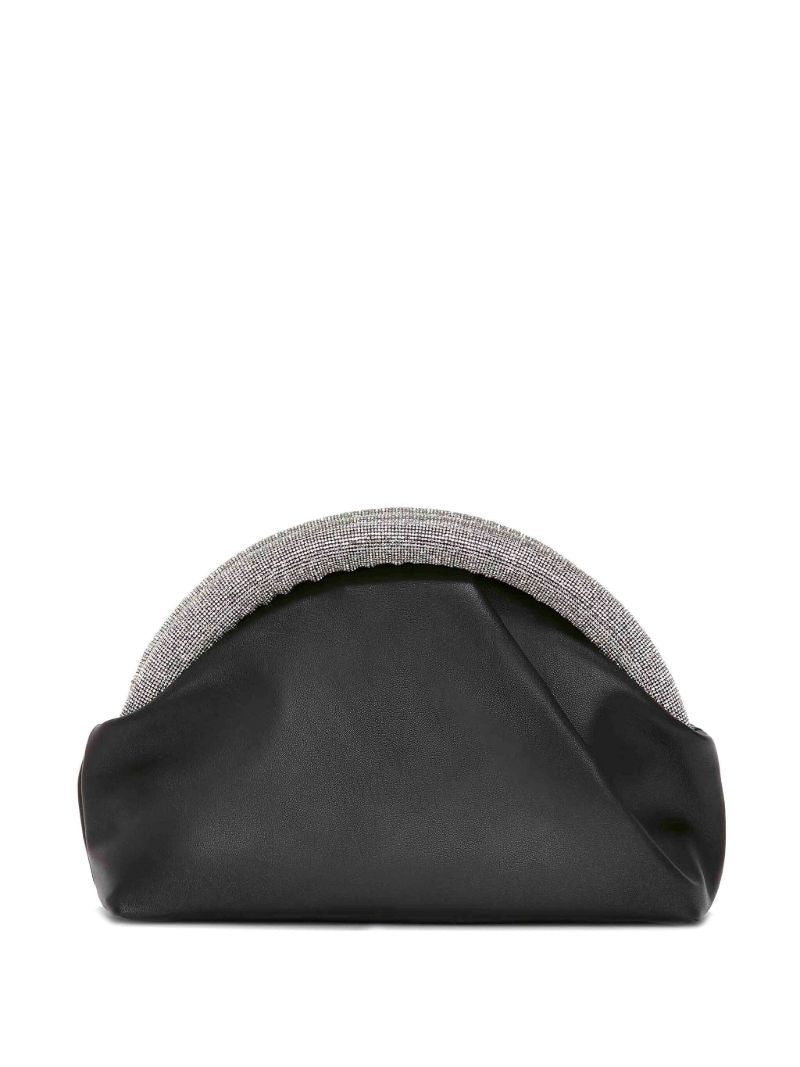Black Bumper Leather Clutch