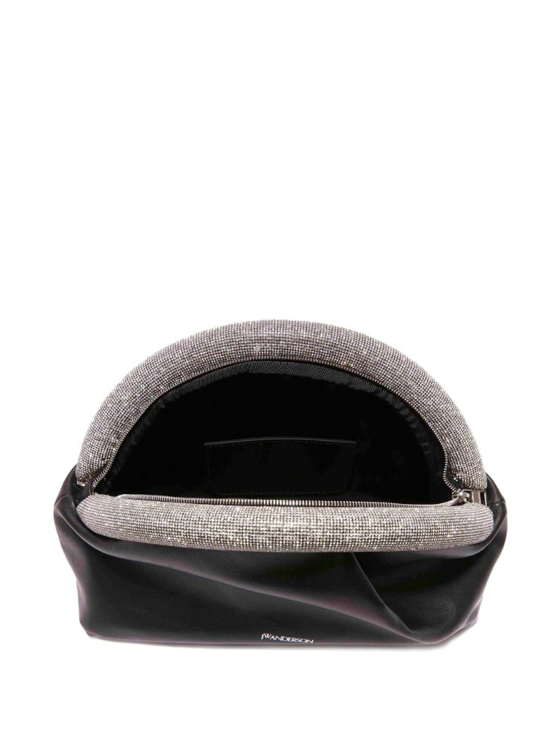 Black Bumper Leather Clutch