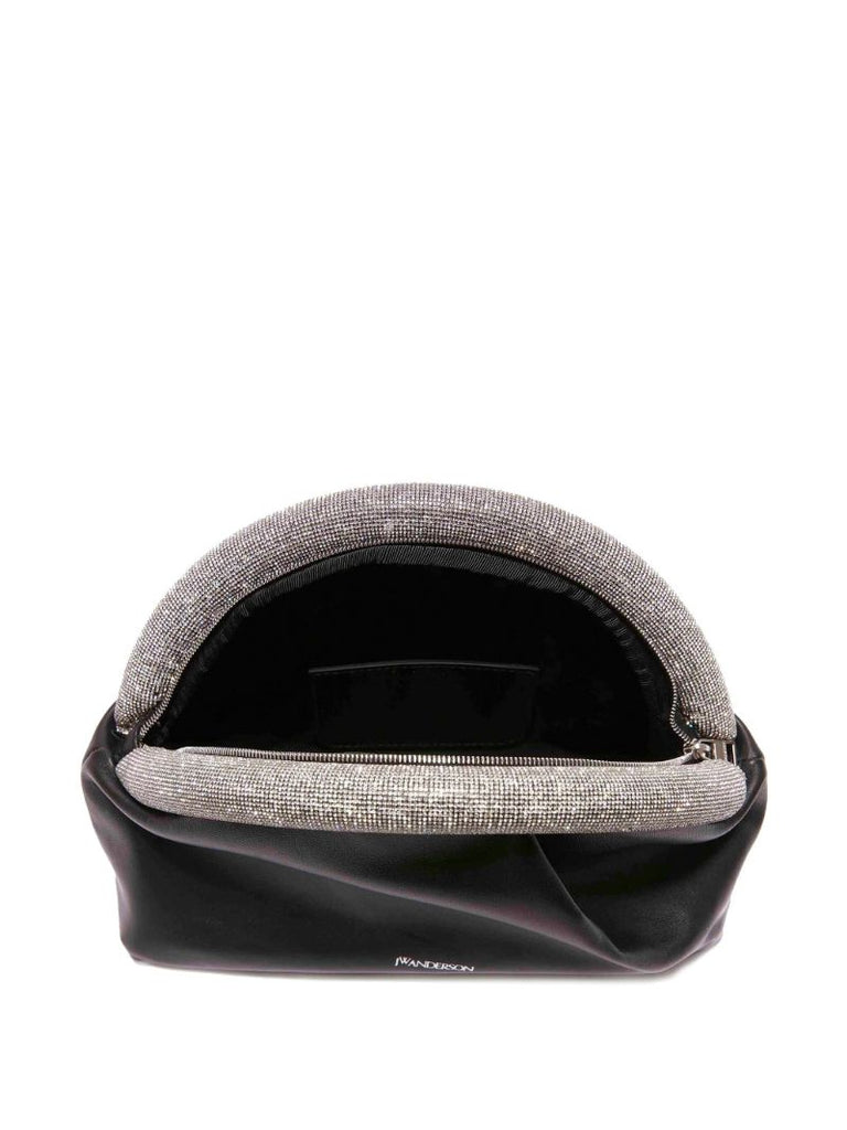 Black Bumper Leather Clutch