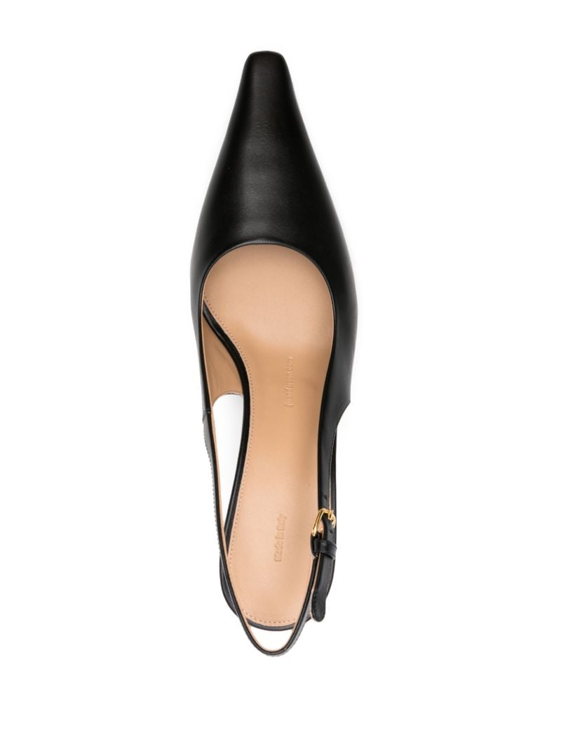 Black Chain 80 Slingback Pumps