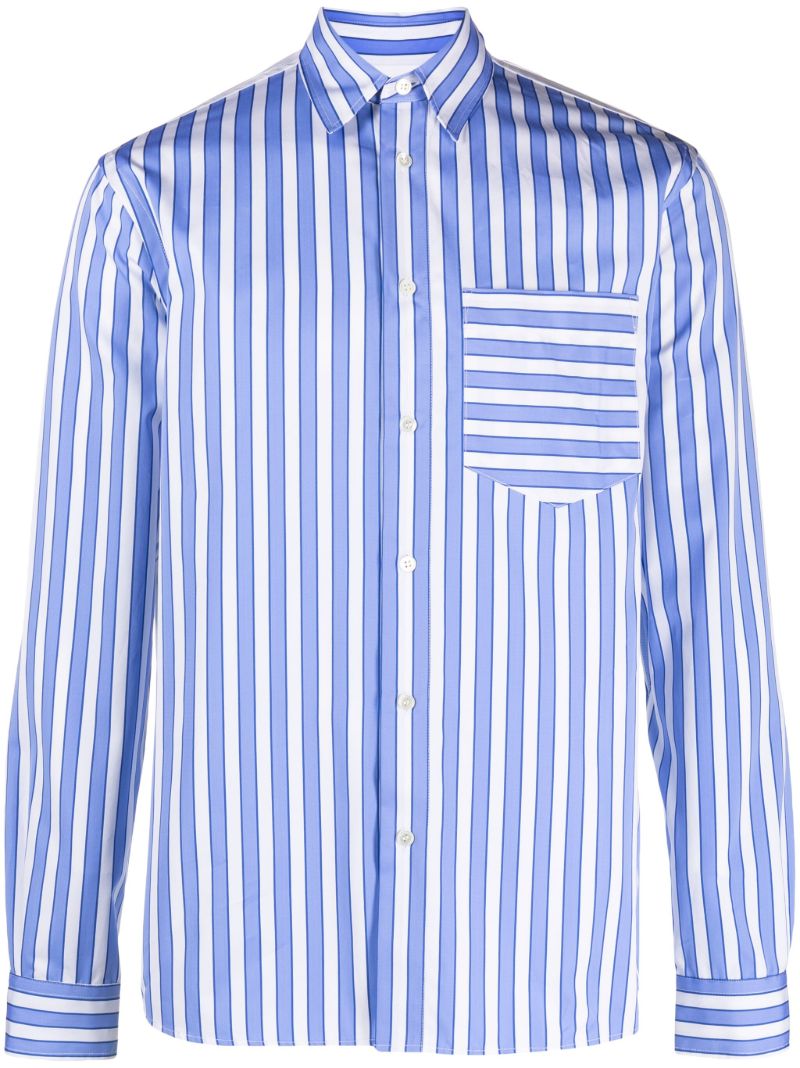 Blue Striped Cotton Shirt