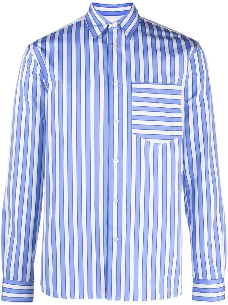 Blue Striped Cotton Shirt