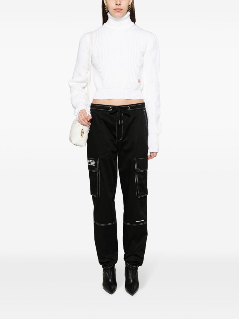 White Logo-plaque Wool Sweater