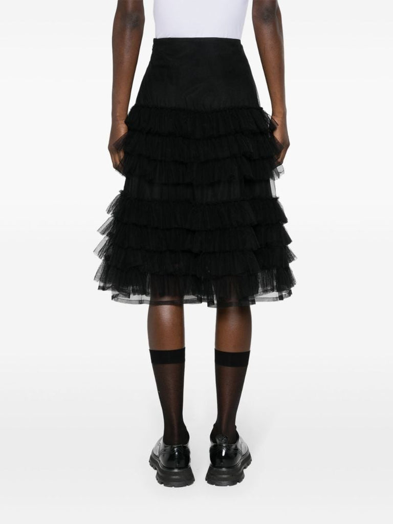 Black Iris Tiered Tulle Skirt