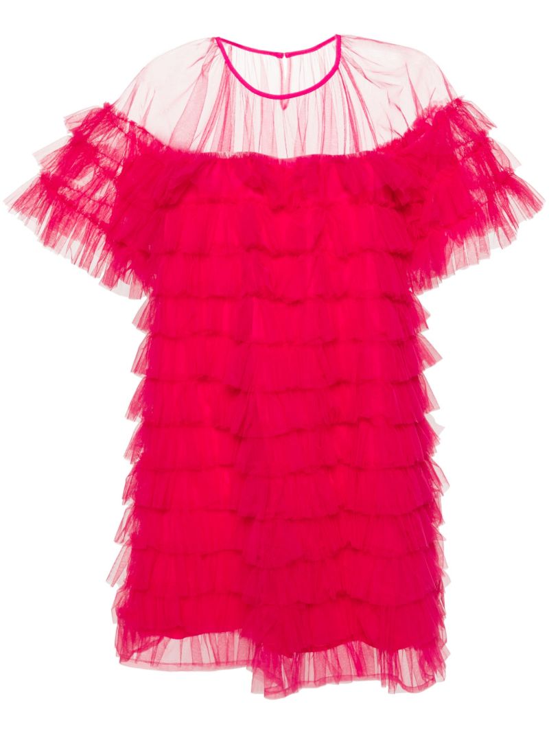 Pink Roberta Frilled Mini Dress