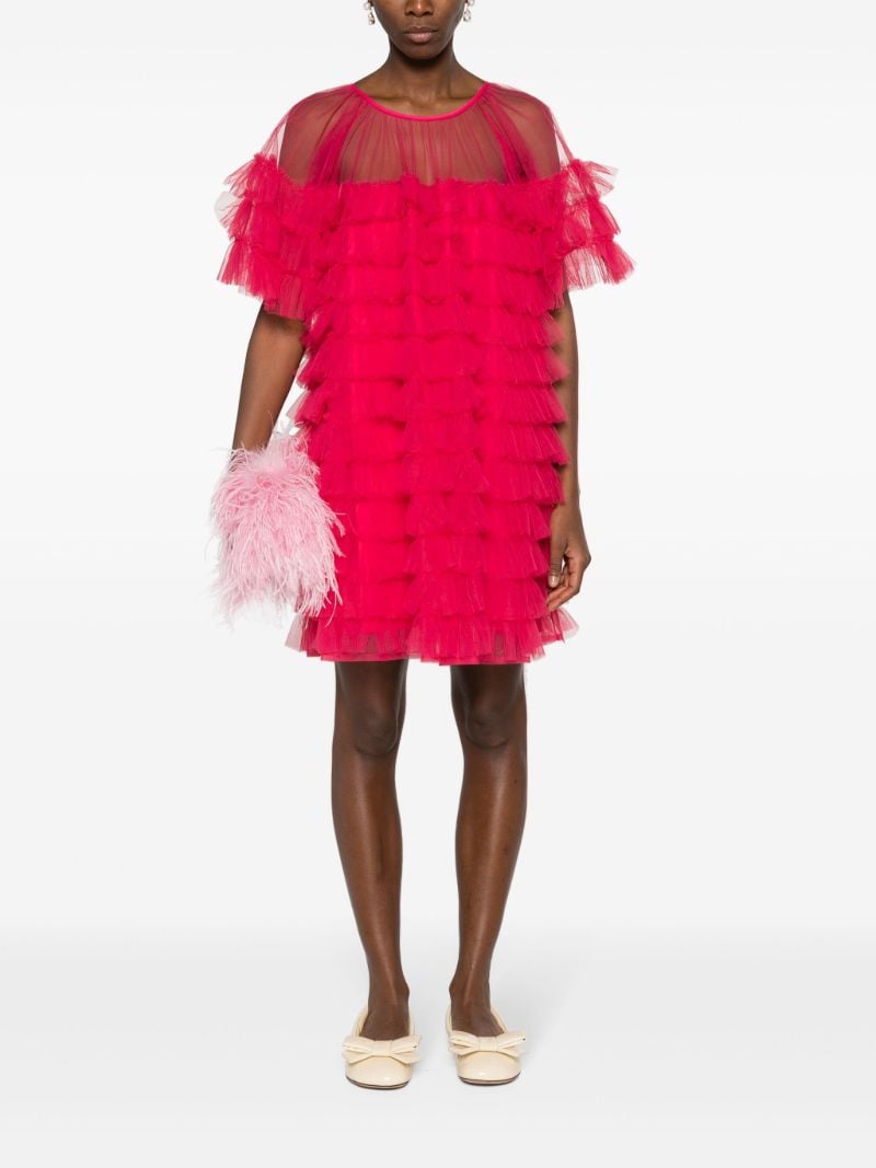 Pink Roberta Frilled Mini Dress