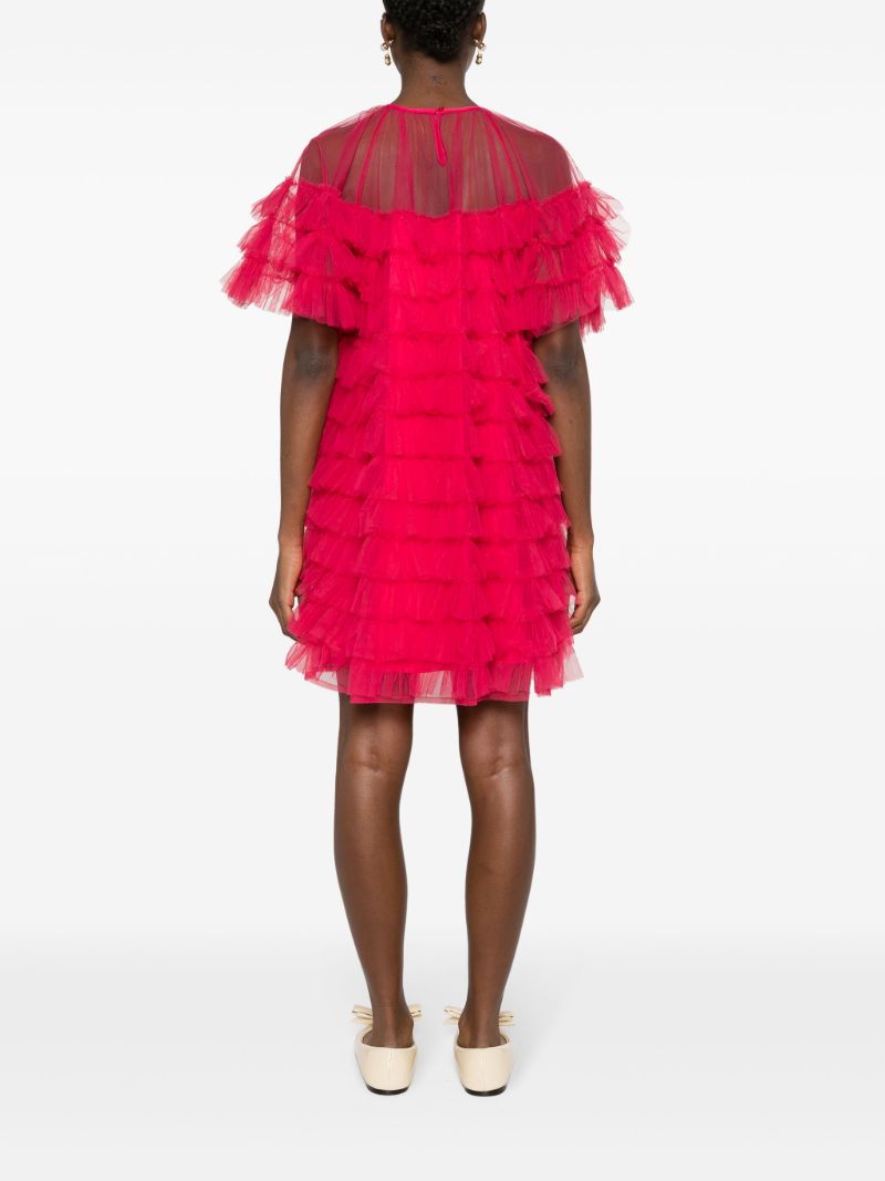 Pink Roberta Frilled Mini Dress