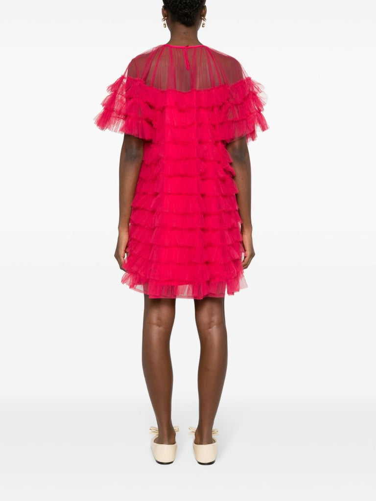 Pink Roberta Frilled Mini Dress