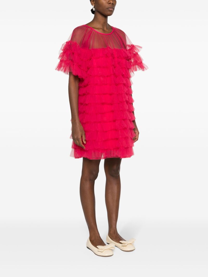 Pink Roberta Frilled Mini Dress