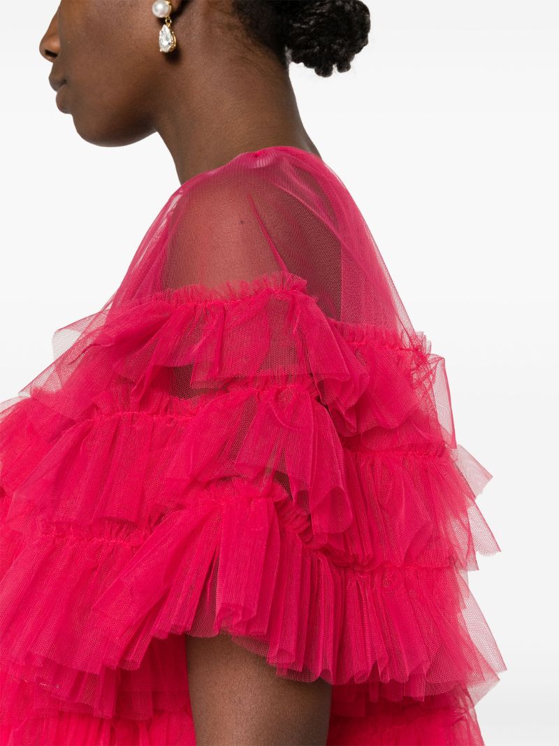 Pink Roberta Frilled Mini Dress