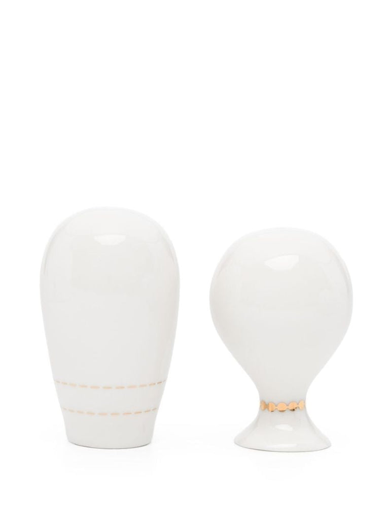 White Porcelain Mrs Muse and Mr Muse Shakers