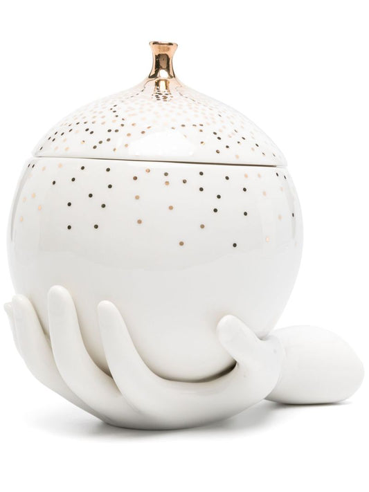 White Gilded Eve Ceramic Box