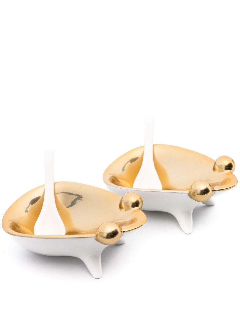 White Frog Salt and Pepper Cellar Set
