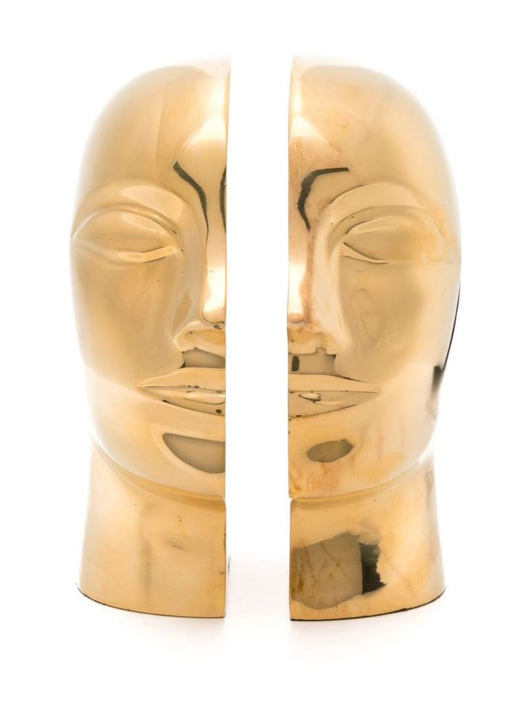 Gold-tone Atlas Brass Bookends