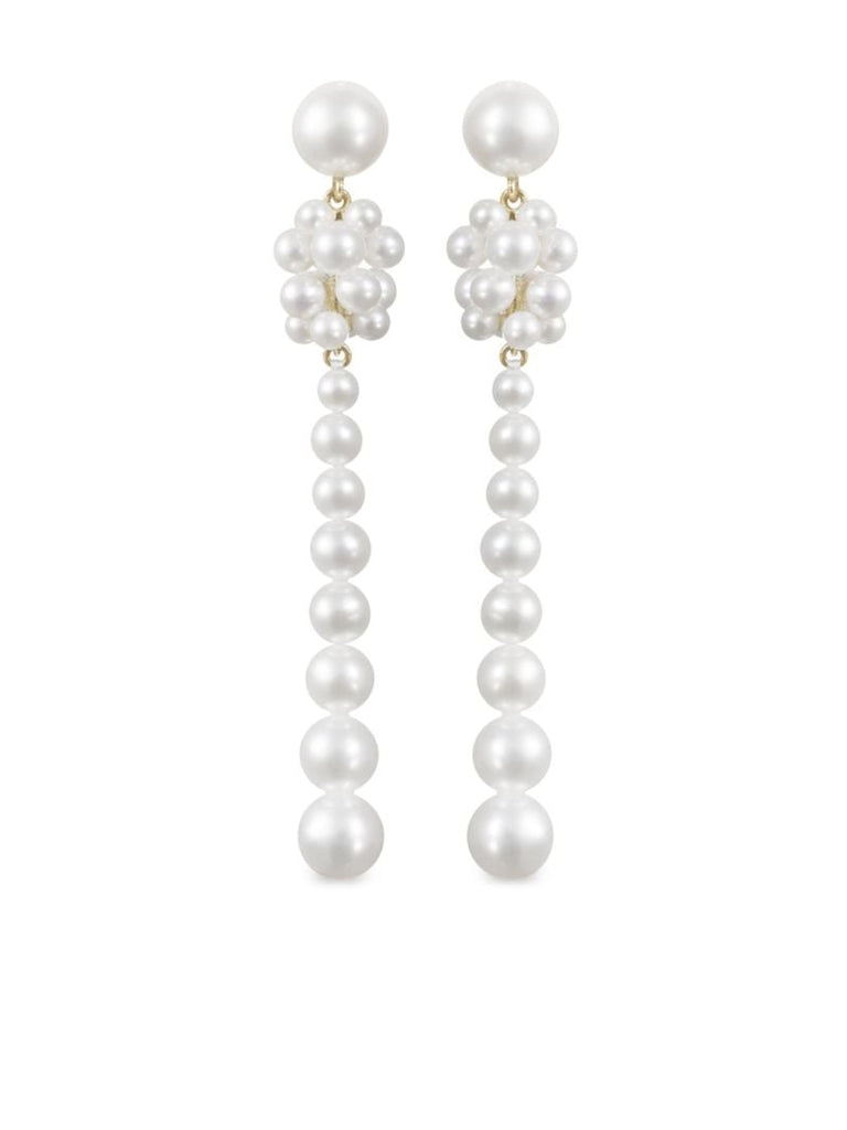 14kt Recycled Yellow Gold Colonna Freshwater Pearl Earrings