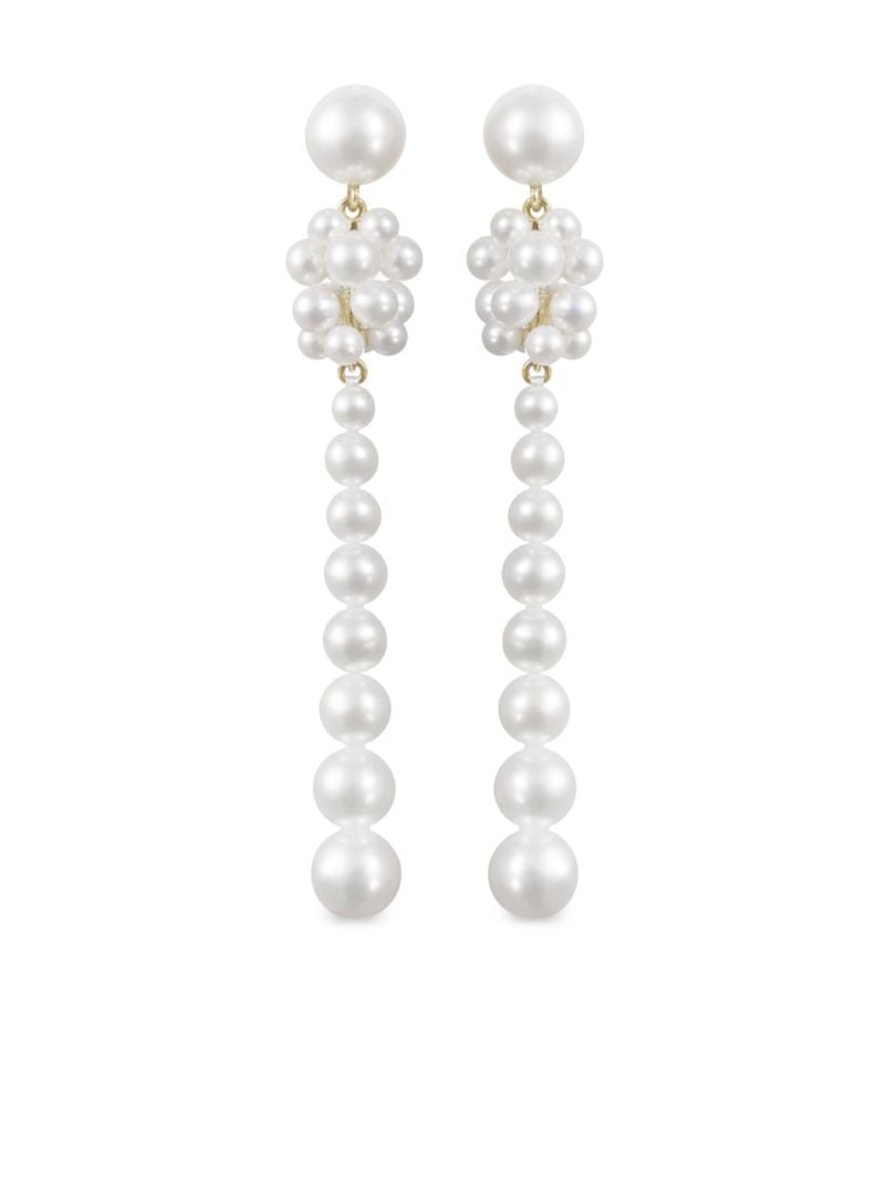14kt Recycled Yellow Gold Colonna Freshwater Pearl Earrings