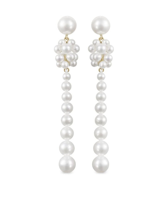 14kt Recycled Yellow Gold Colonna Freshwater Pearl Earrings