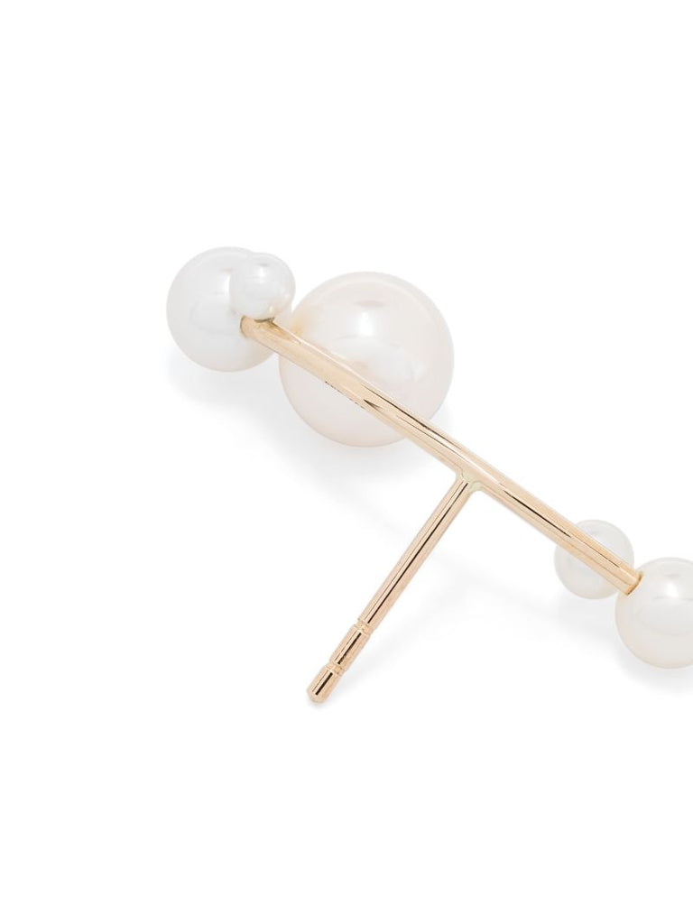 14k Yellow Gold Stellari Pearl Earring