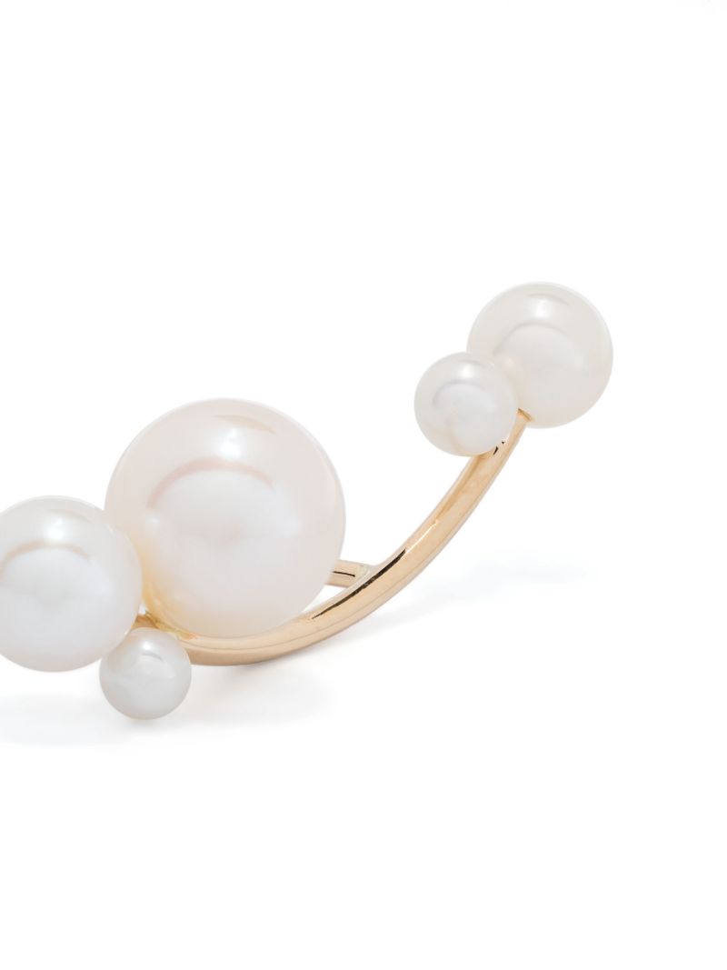 14k Yellow Gold Stellari Pearl Earring