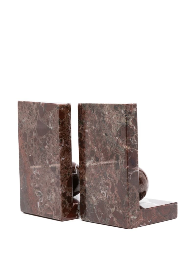 Red Prato Marble Bookends