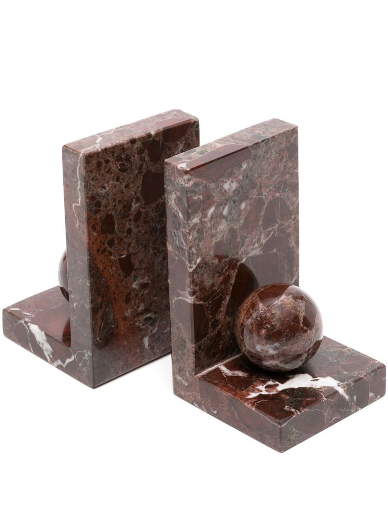 Red Prato Marble Bookends