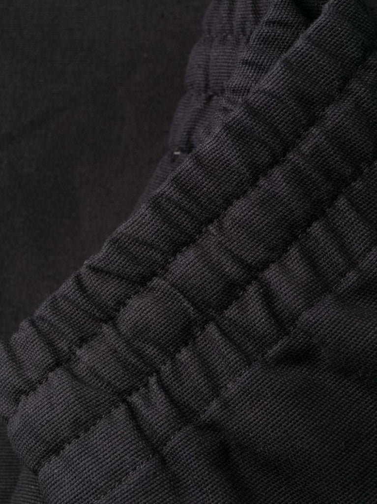 Black Wide-leg Cotton Trousers