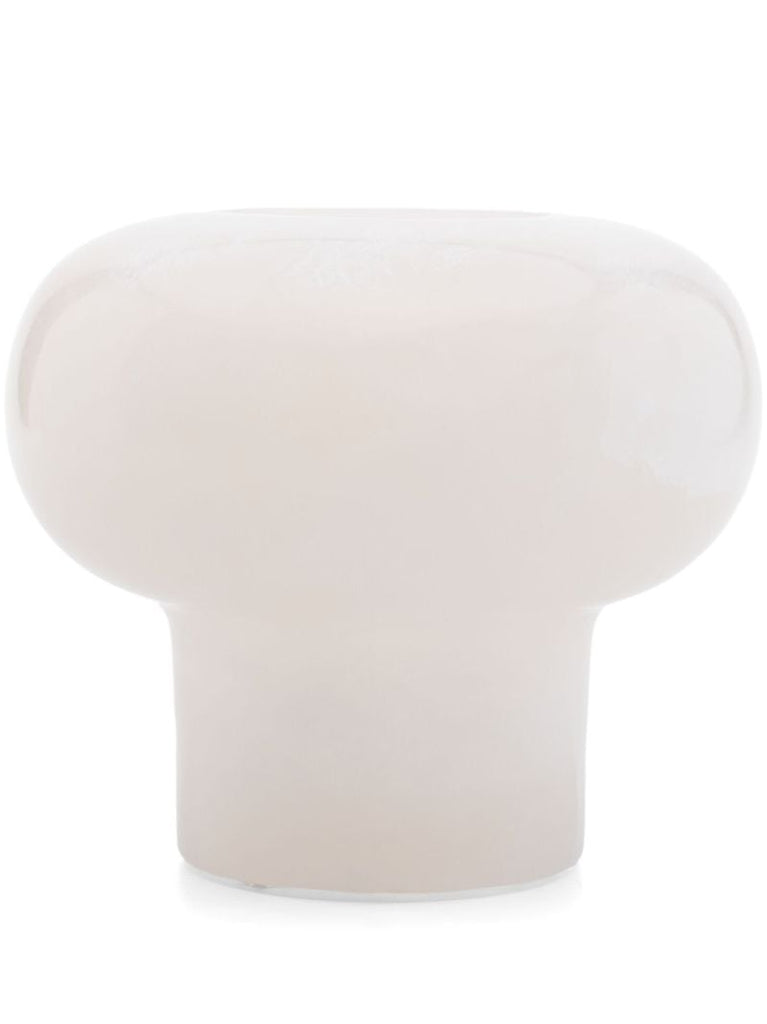 White Ava Alabaster Bulb Vase