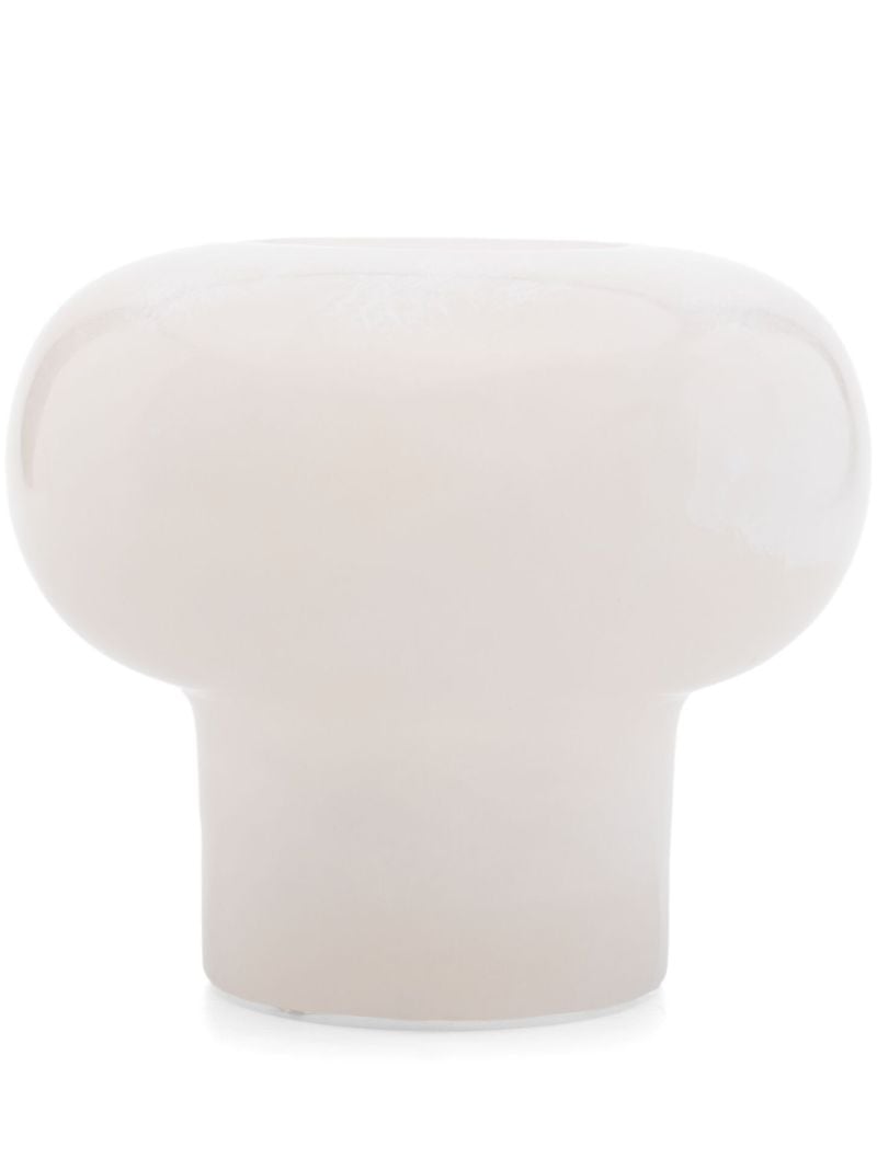 White Ava Alabaster Bulb Vase