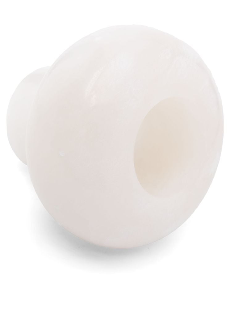 White Ava Alabaster Bulb Vase