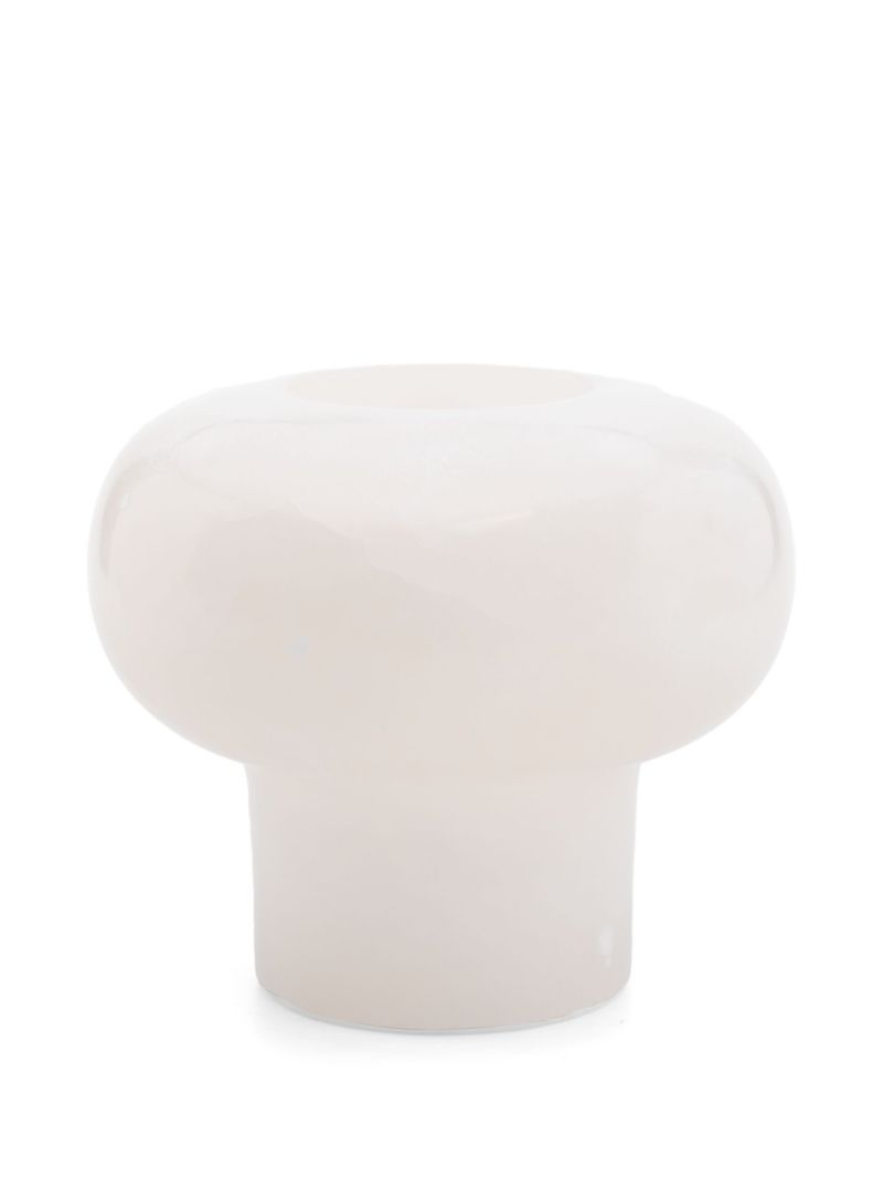 White Ava Alabaster Bulb Vase
