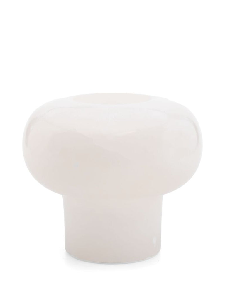 White Ava Alabaster Bulb Vase