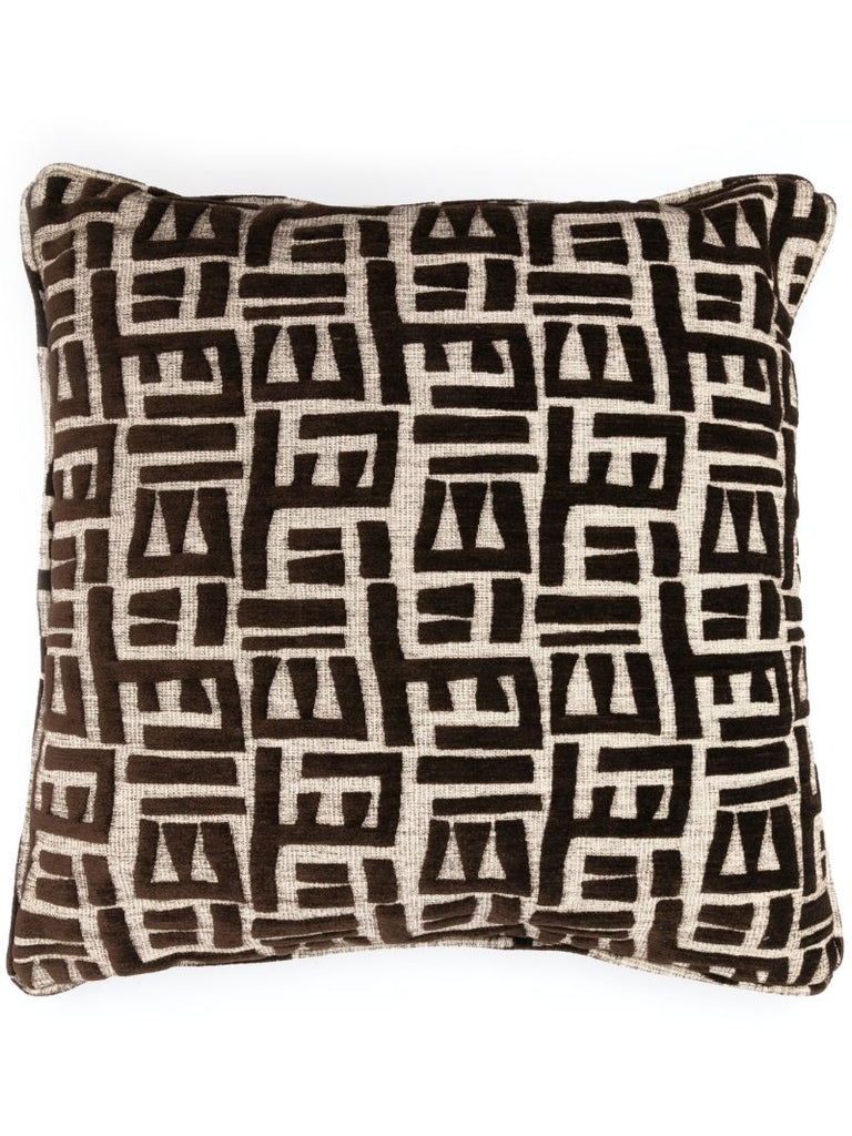 X Pierre Frey Brown Tsomba Abstract-jacquard Cushion