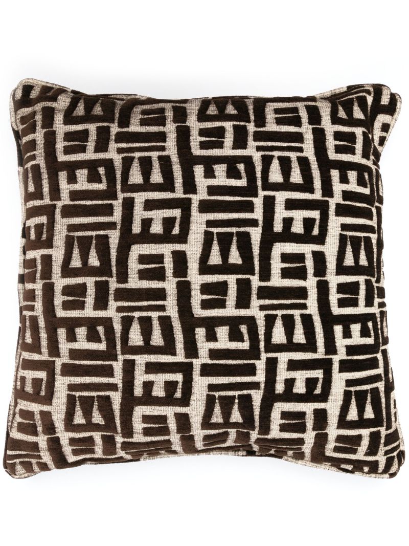 X Pierre Frey Brown Tsomba Abstract-jacquard Cushion