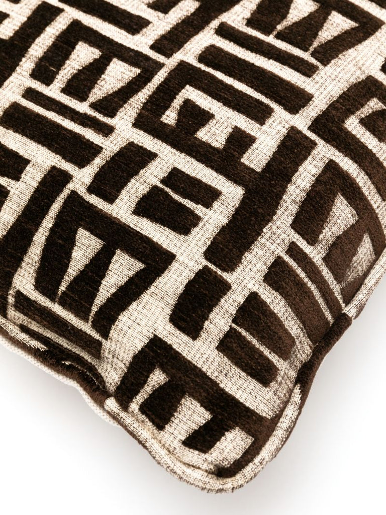 X Pierre Frey Brown Tsomba Abstract-jacquard Cushion