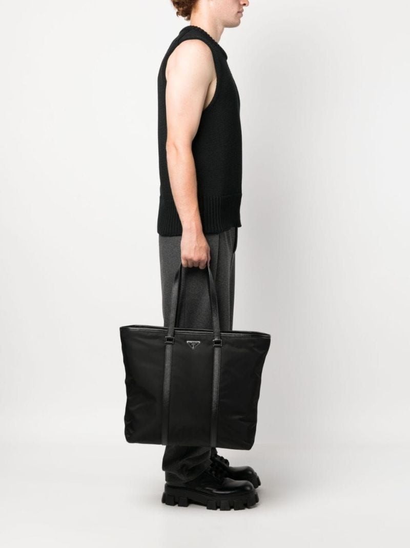 Black Triangle-logo Tote Bag