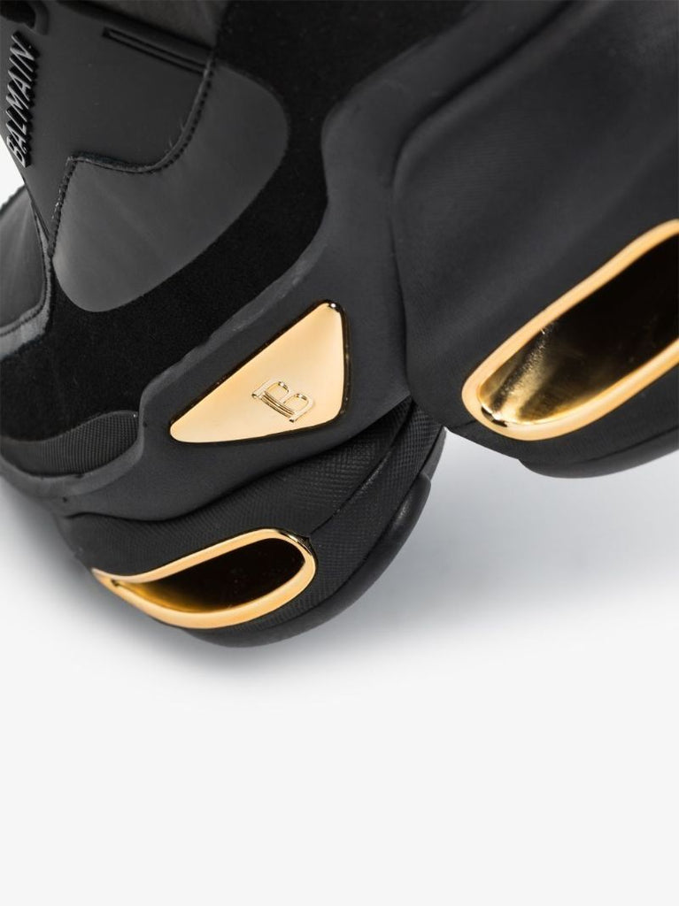 Black B-bold Low Top Leather Sneakers
