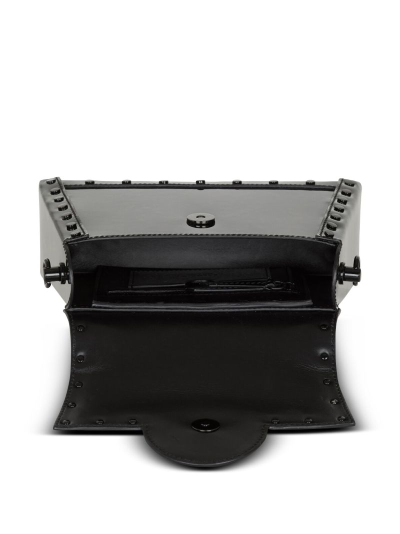 Black B-buzz Dynasty Patent Leather Shoulder Bag