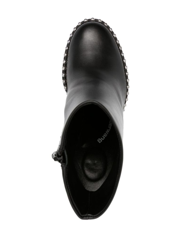 Black 110 Leather Ankle Boots