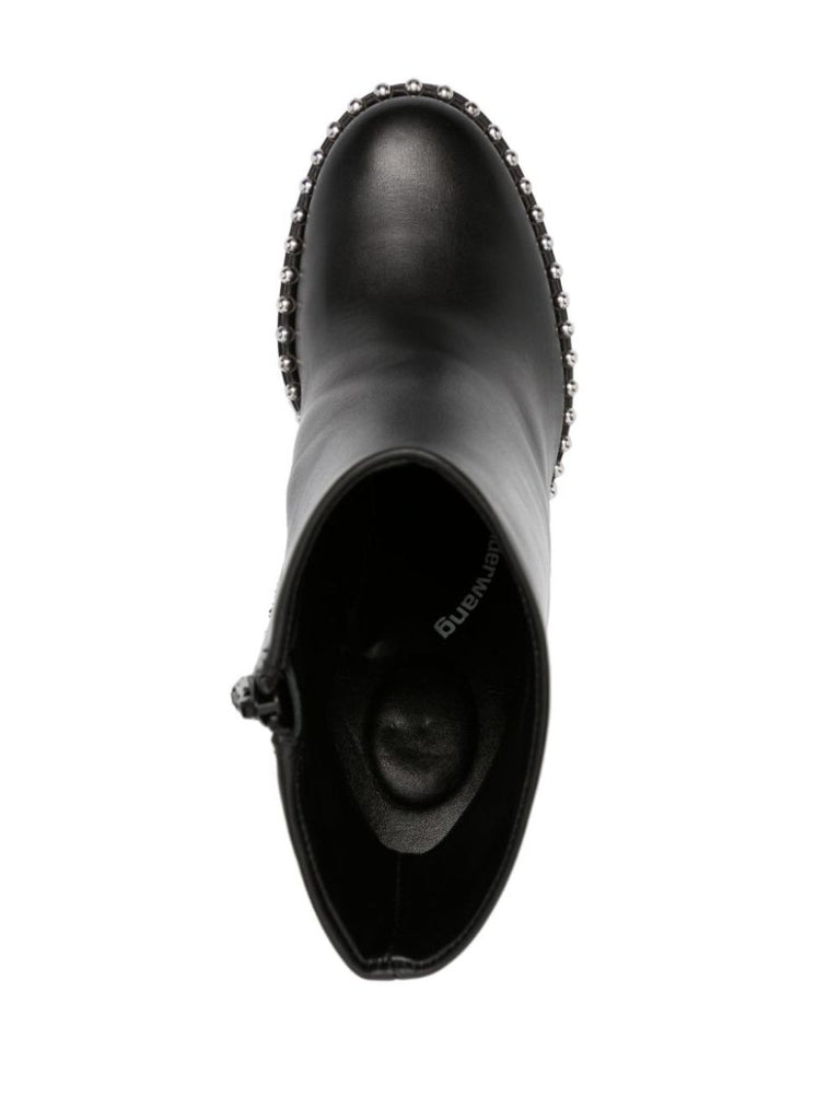 Black 110 Leather Ankle Boots