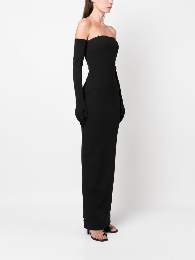 Black Tullia Strapless Gown