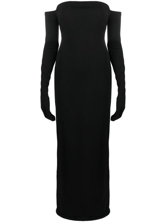 Black Tullia Strapless Gown