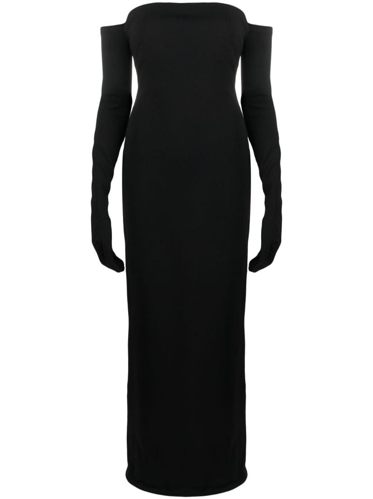 Black Tullia Strapless Gown