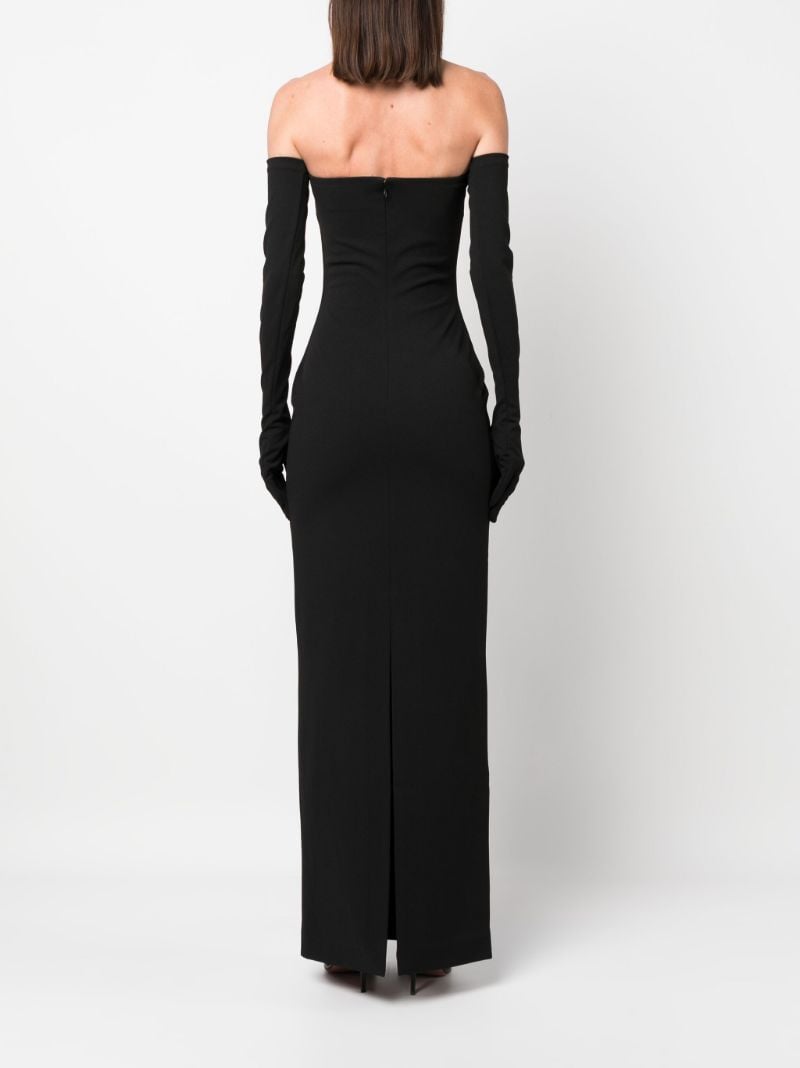 Black Tullia Strapless Gown