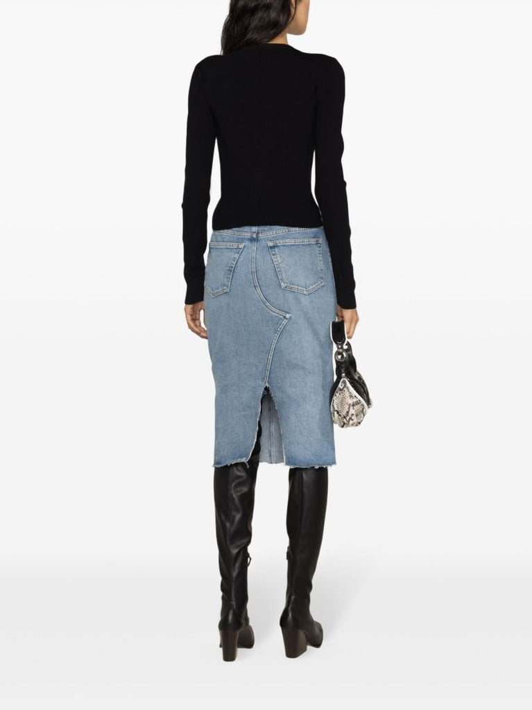 Black Crescent Moon-appliquÃ_x0083_Â© Ribbed Cardigan