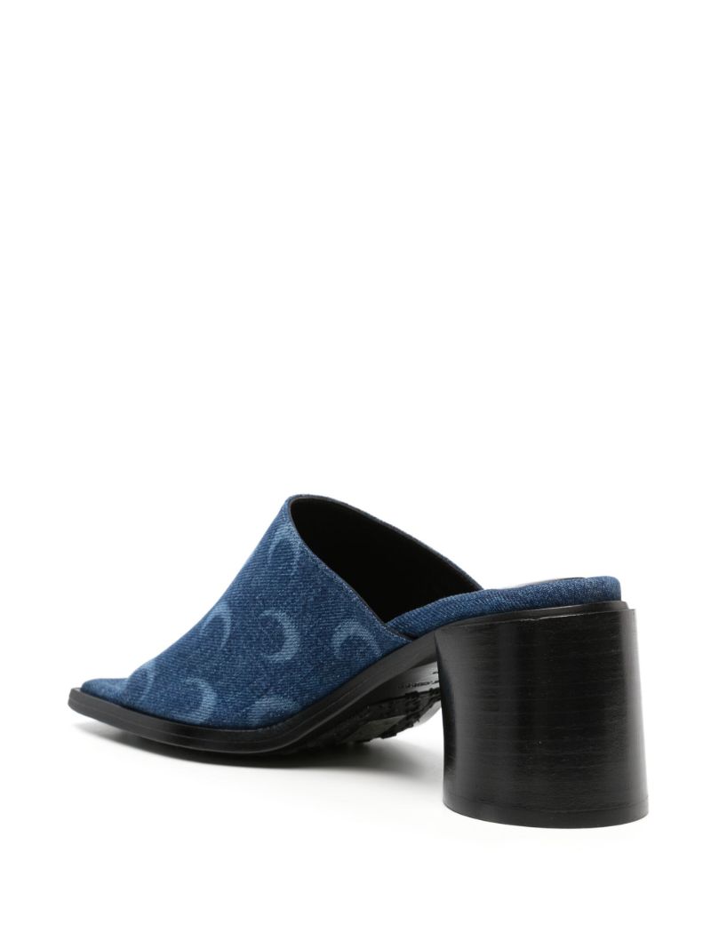 Blue Ms Regenerated Denim Mules