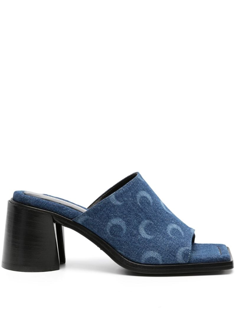 Blue Ms Regenerated Denim Mules