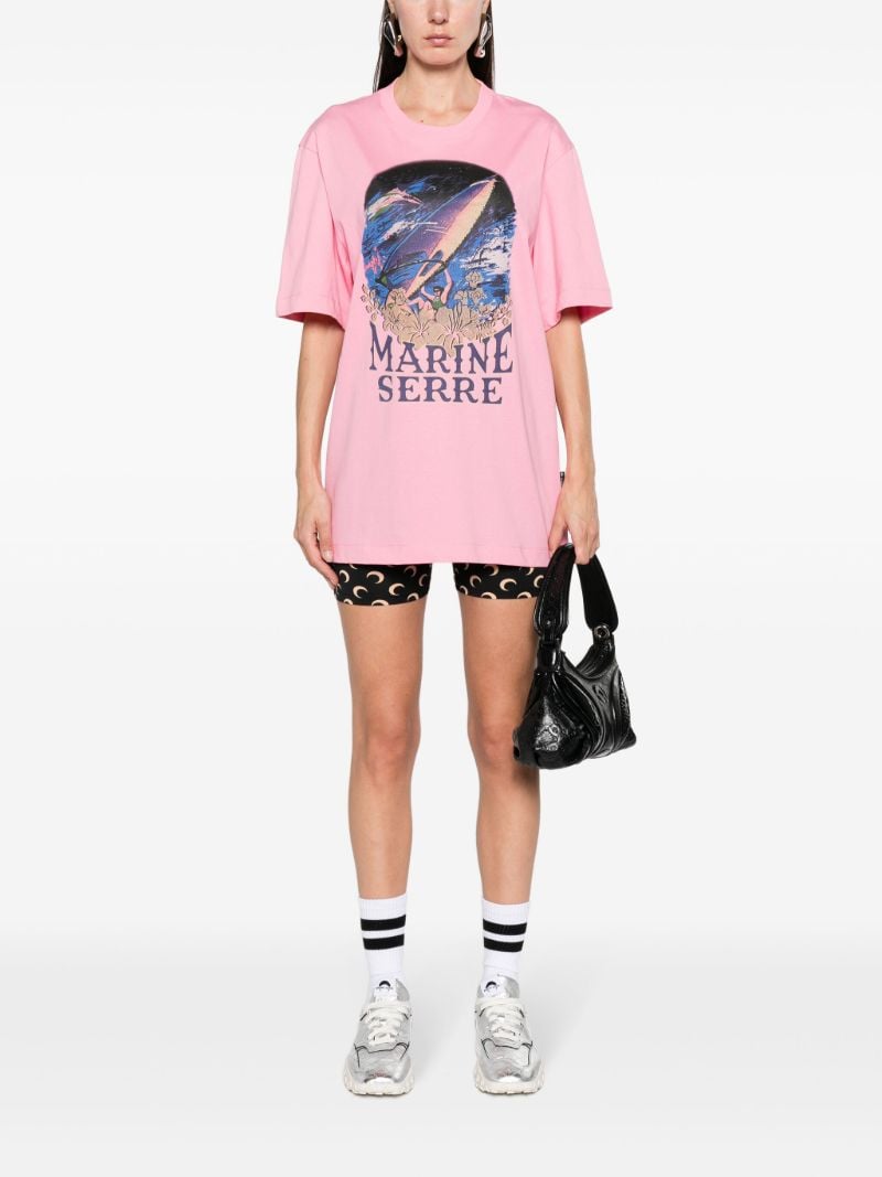 Pink Logo-print Organic Cotton T-shirt